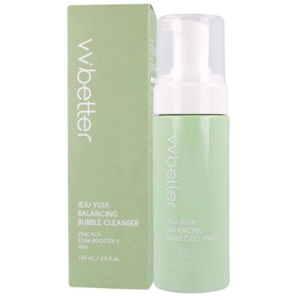 Cleansing Balancing Foam With Yuzu Extract Vvbetter Jeju Yuja Balancing Bubble Cleanser, 145 Ml