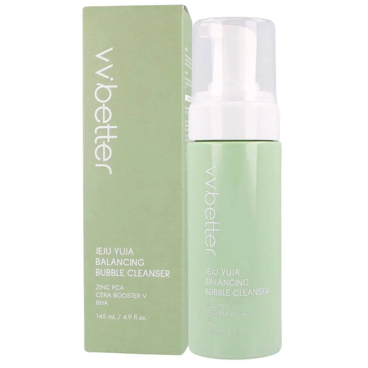 Cleansing Balancing Foam With Yuzu Extract Vvbetter Jeju Yuja Balancing Bubble Cleanser, 145 Ml