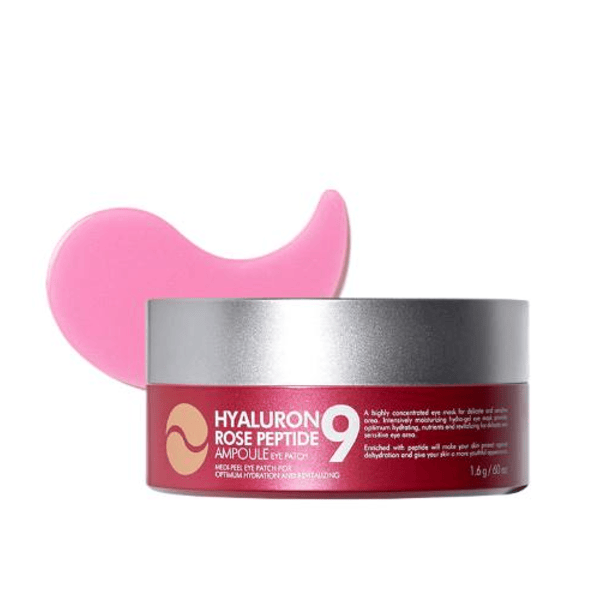 Hydrogel Patches With Extract Of Roses And Peptides Hyaluron Rose Peptide 9 Ampoule Eye Patch, 60 Pcs.